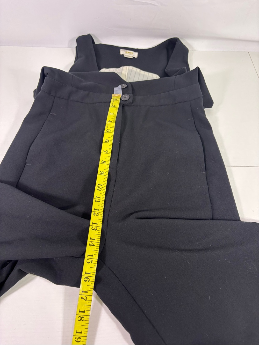 Maeve Anthropologie Black Wide Leg Plunge Jumpsuit Pockets Size 6 - Picture 8 of 11
